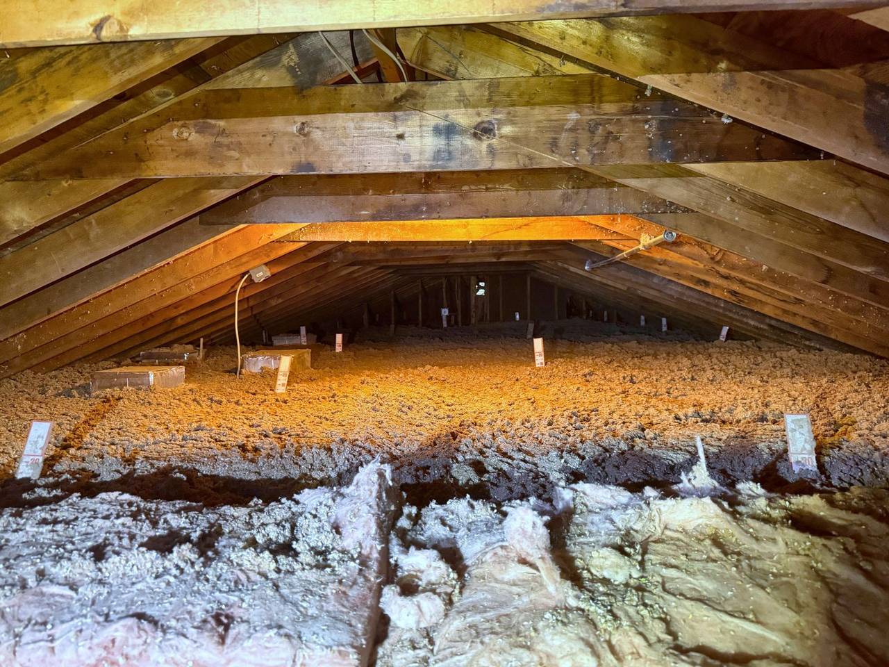 Attic insulation, completed to program standards